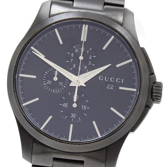 GUCCI G timeless 126.2/YA126274 Chronograph Black Dial Quartz Men's Watch - Picture 6 of 12